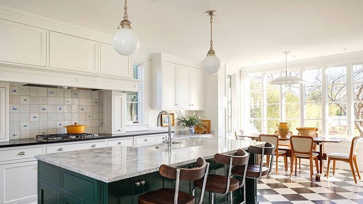 Image may contain: Indoors, Interior Design, Kitchen, Architecture, Building, Dining Room, Dining Table, Furniture, and Room