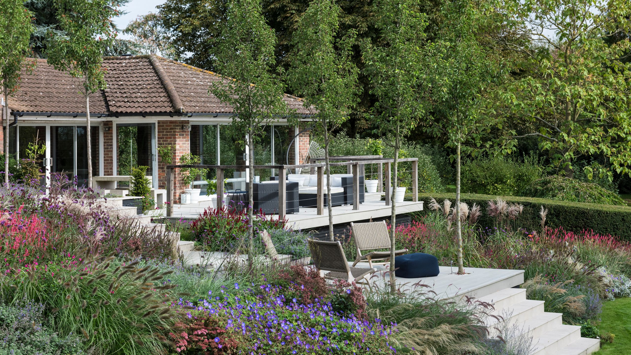 Image may contain: Grass, Plant, Garden, Nature, Outdoors, Backyard, Yard, Chair, Furniture, Indoors, and Interior Design