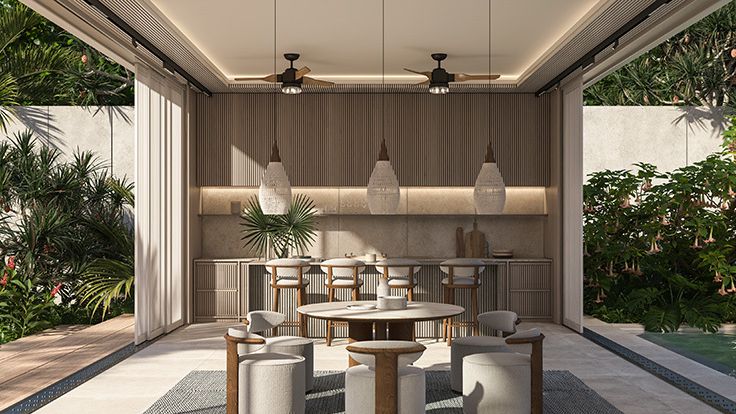 Image may contain: Architecture, Building, Dining Room, Dining Table, Furniture, Indoors, Room, Table, and Interior Design