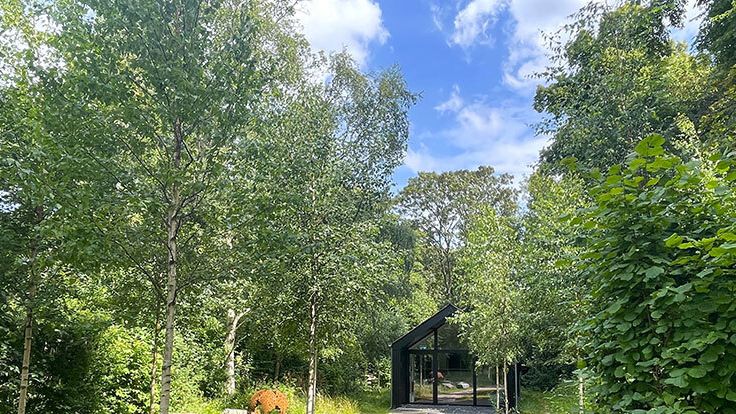 Image may contain: Architecture, Building, Housing, Cottage, House, Outdoors, Nature, Scenery, Cabin, and Cabin In The Woods