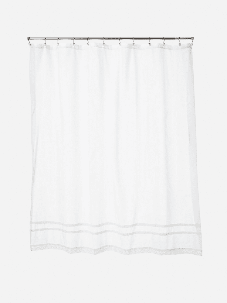 Image may contain: Curtain, Shower Curtain, Clothing, and Skirt