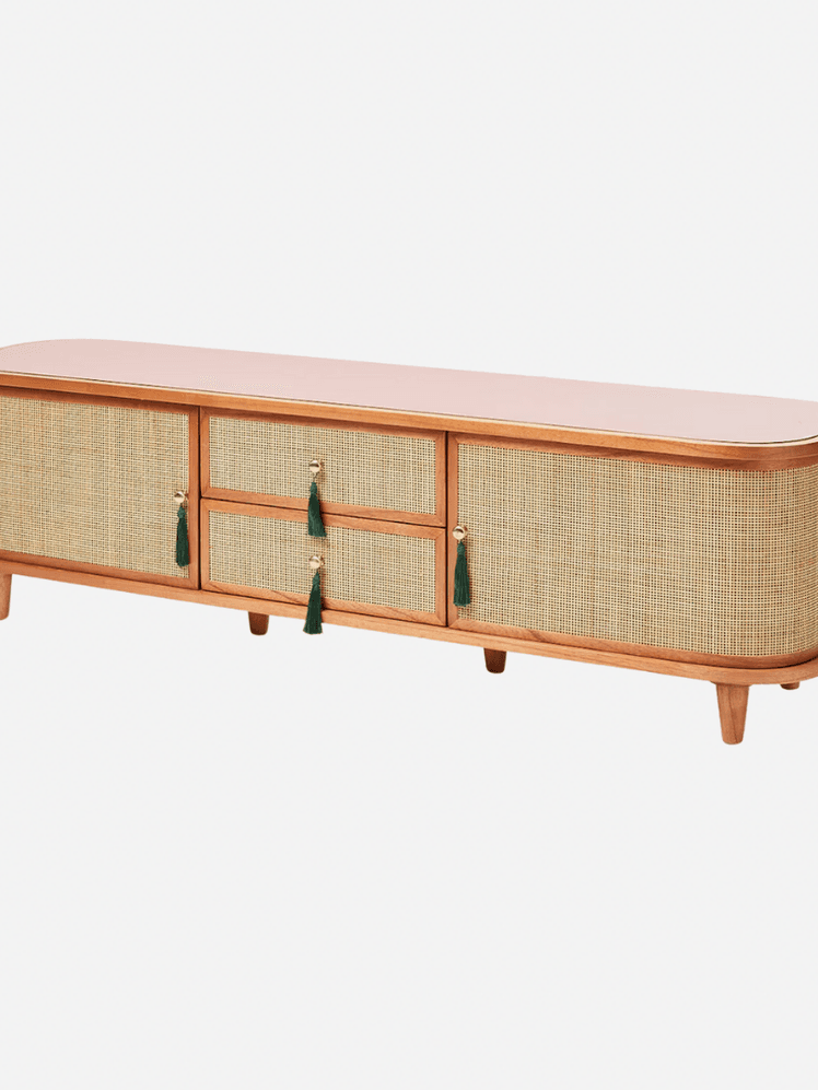 Image may contain Furniture Sideboard Crib and Infant Bed