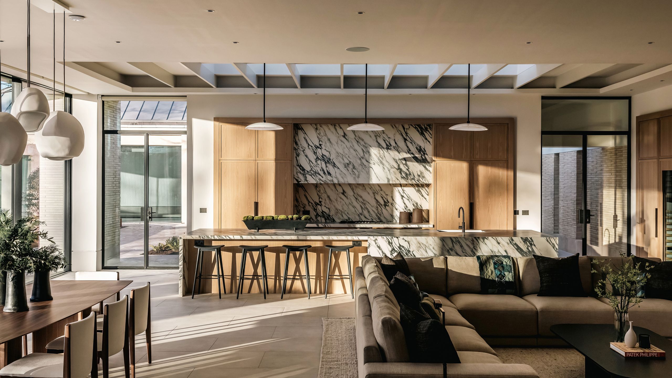 Image may contain: Indoors, Home Decor, Architecture, Building, Dining Room, Dining Table, Furniture, Room, Table, and Foyer