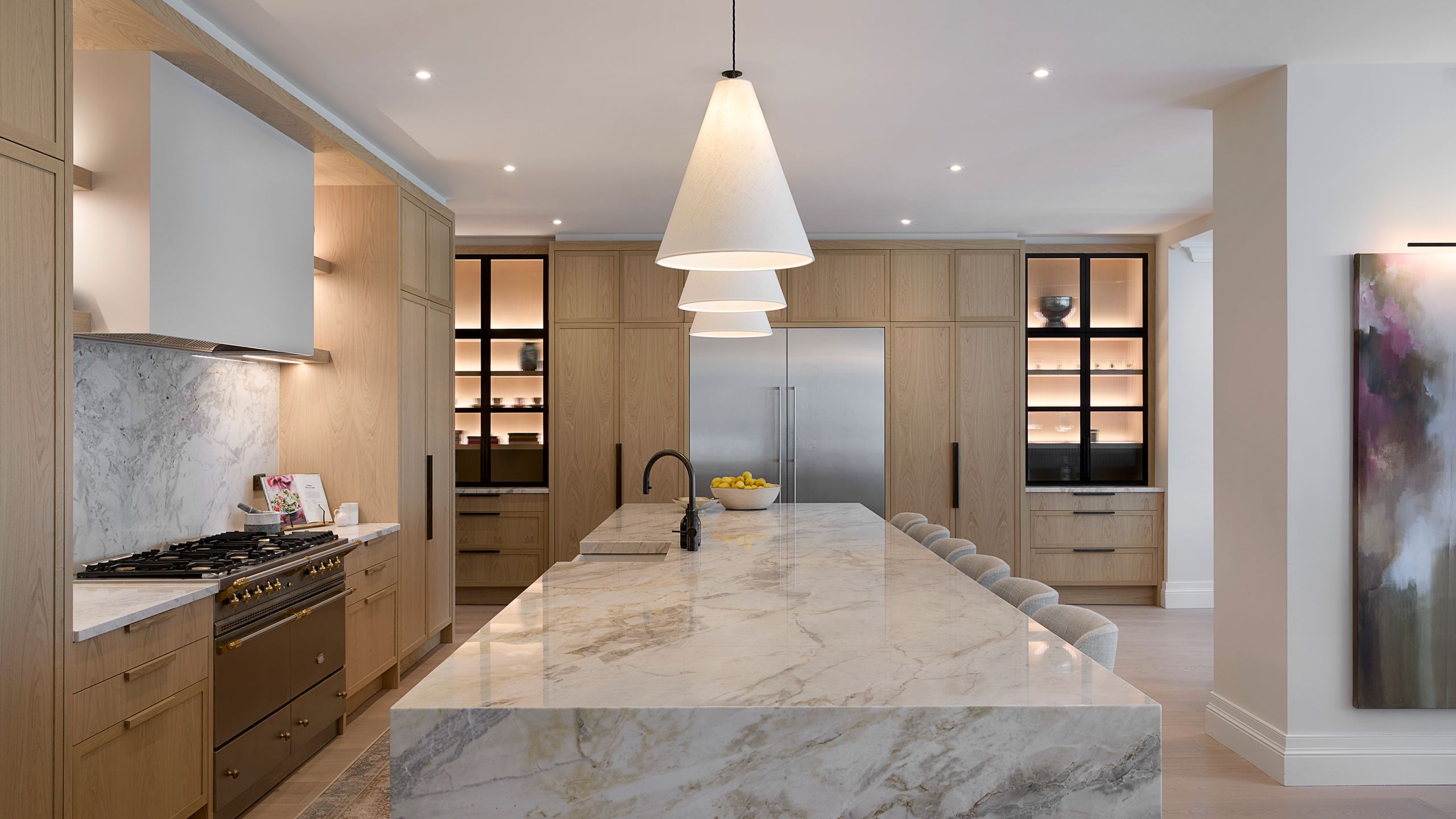 Image may contain: Floor, Flooring, Indoors, Kitchen, Interior Design, Appliance, Device, Electrical Device, and Refrigerator