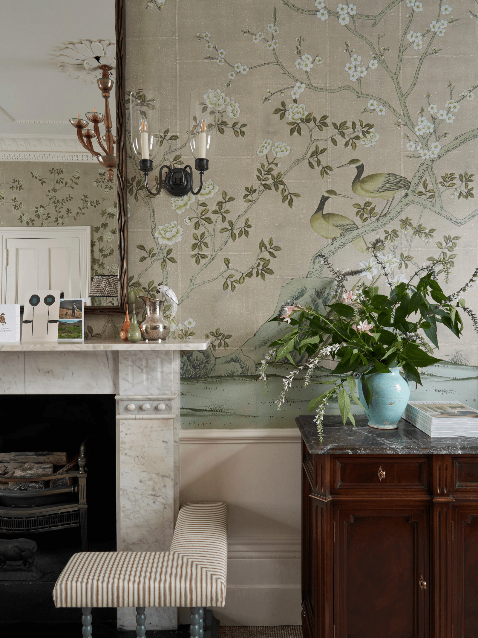 Image may contain Indoors Interior Design Flower Flower Arrangement Plant Architecture Building and Furniture