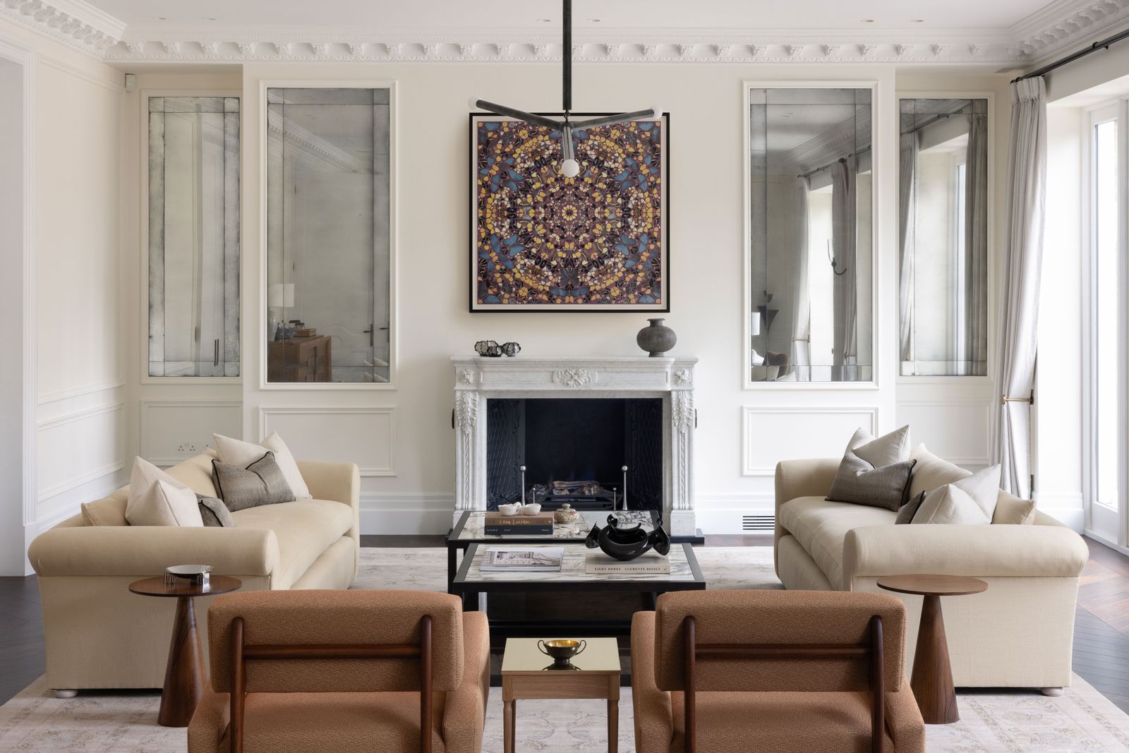 Image may contain Home Decor Furniture Table Architecture Building Indoors Living Room Room Coffee Table and Couch