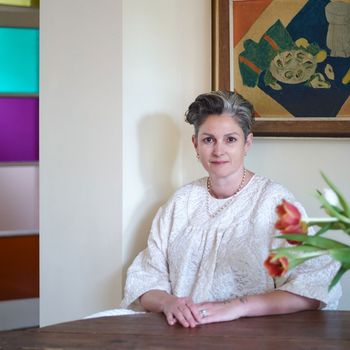 Image may contain: Person, Face, Head, Photography, Portrait, Accessories, Jewelry, Ring, Necklace, Adult, Art, and Painting