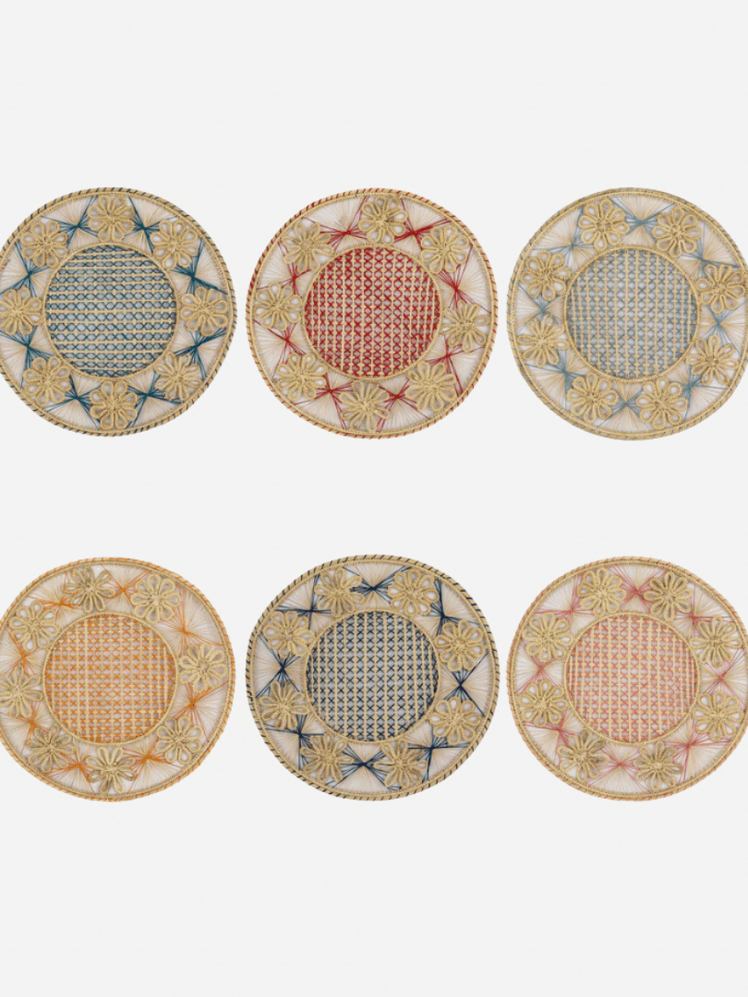 Image may contain: Pattern, Embroidery, Home Decor, Stitch, and Plate