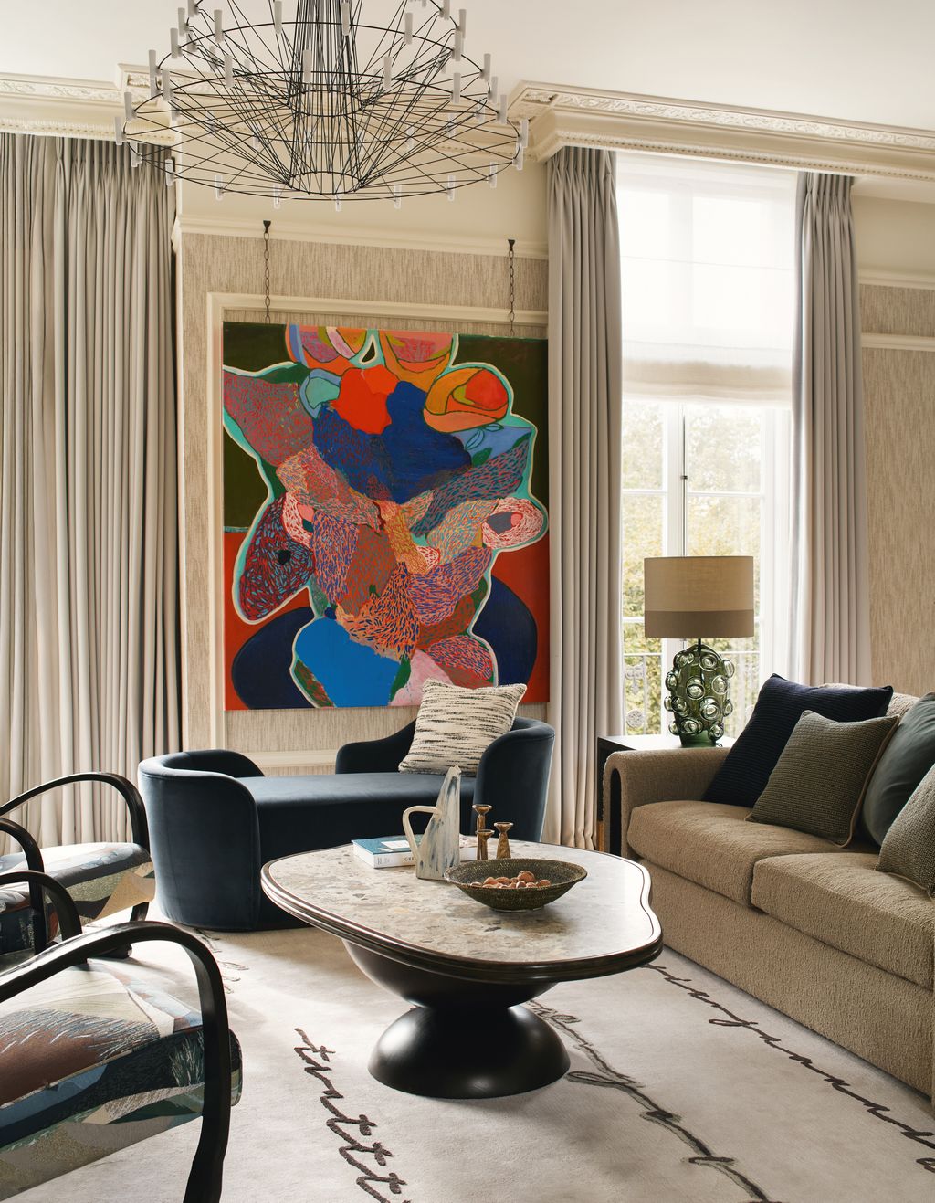 Image may contain Lamp Home Decor Coffee Table Furniture Table Architecture Building Indoors Living Room and Room