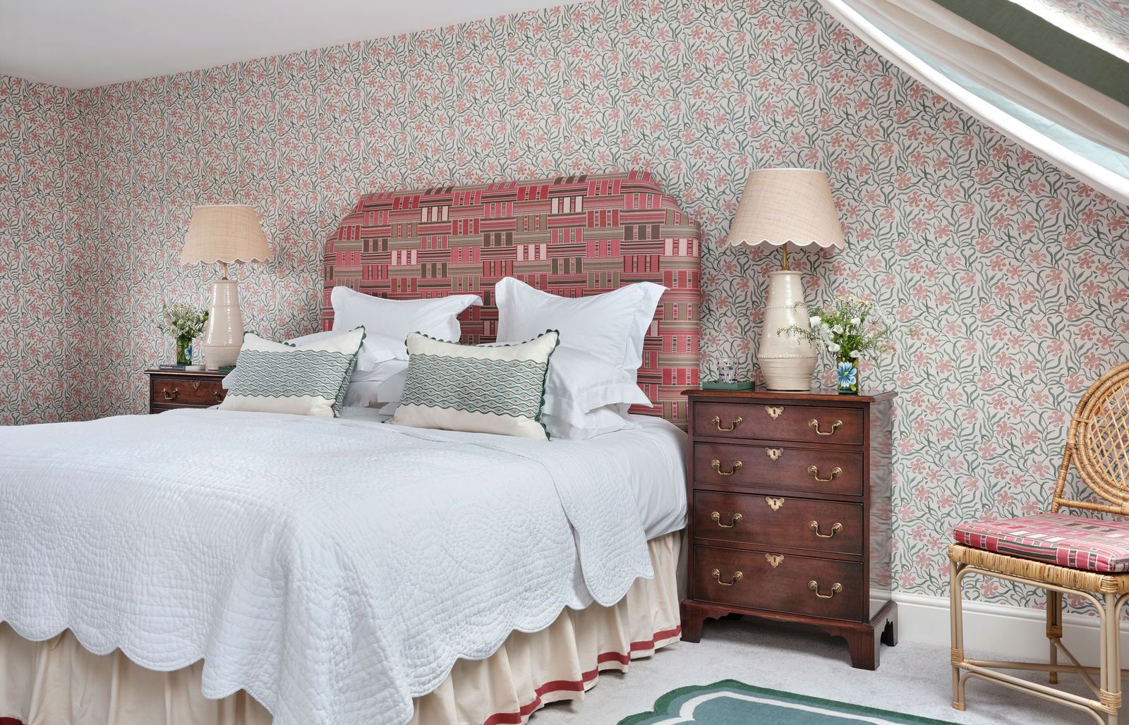 Image may contain Lamp Home Decor Chair Furniture Bed Indoors Interior Design Cushion Rug Plant and Pillow