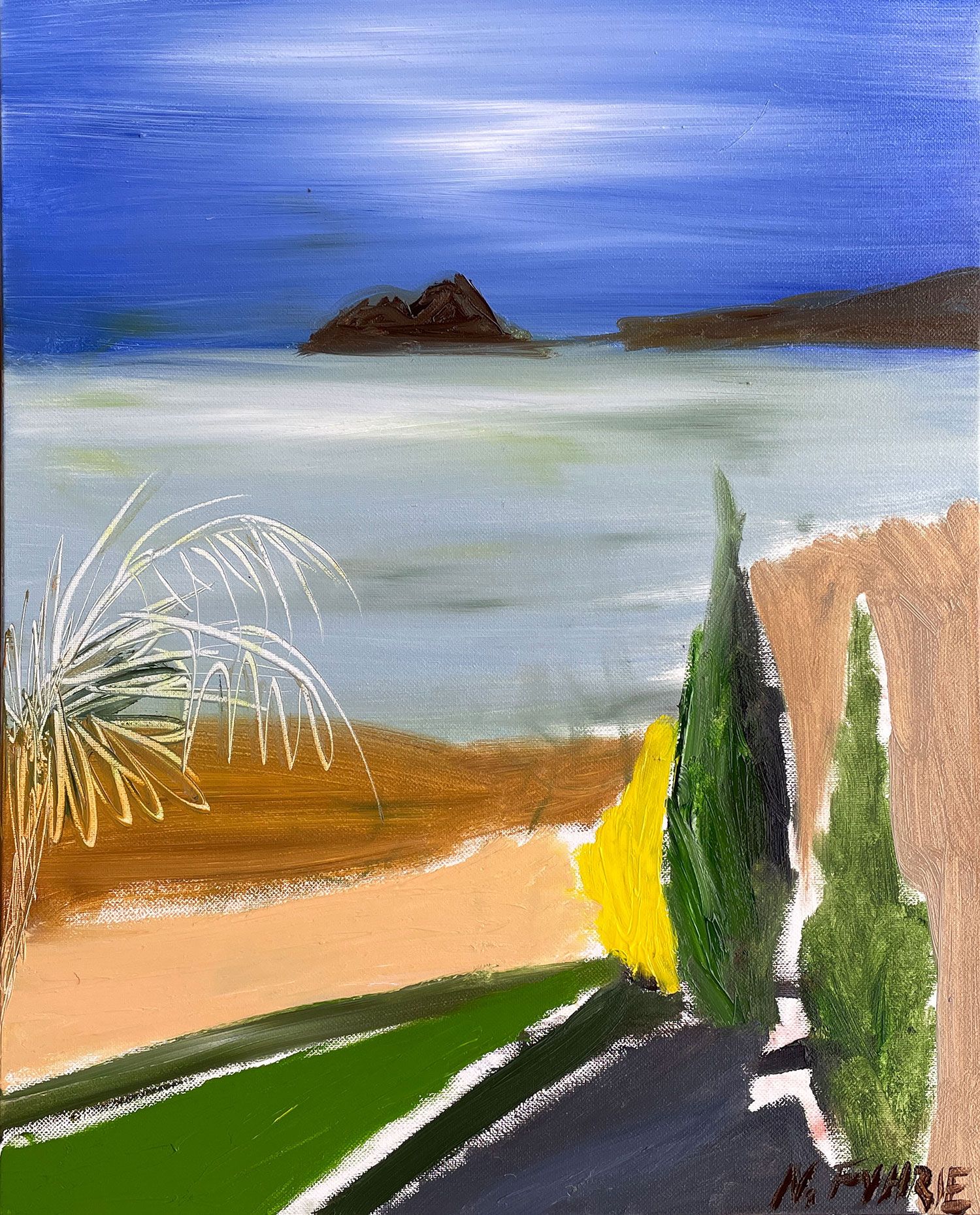 Image may contain: Art, Painting, Nature, Outdoors, Scenery, Sea, Water, Shoreline, Landscape, Land, Coast, and Beach