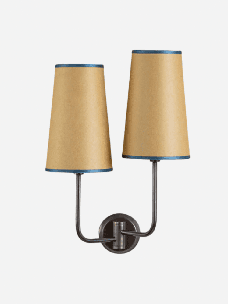 Image may contain: Lamp, Lampshade, and Chandelier