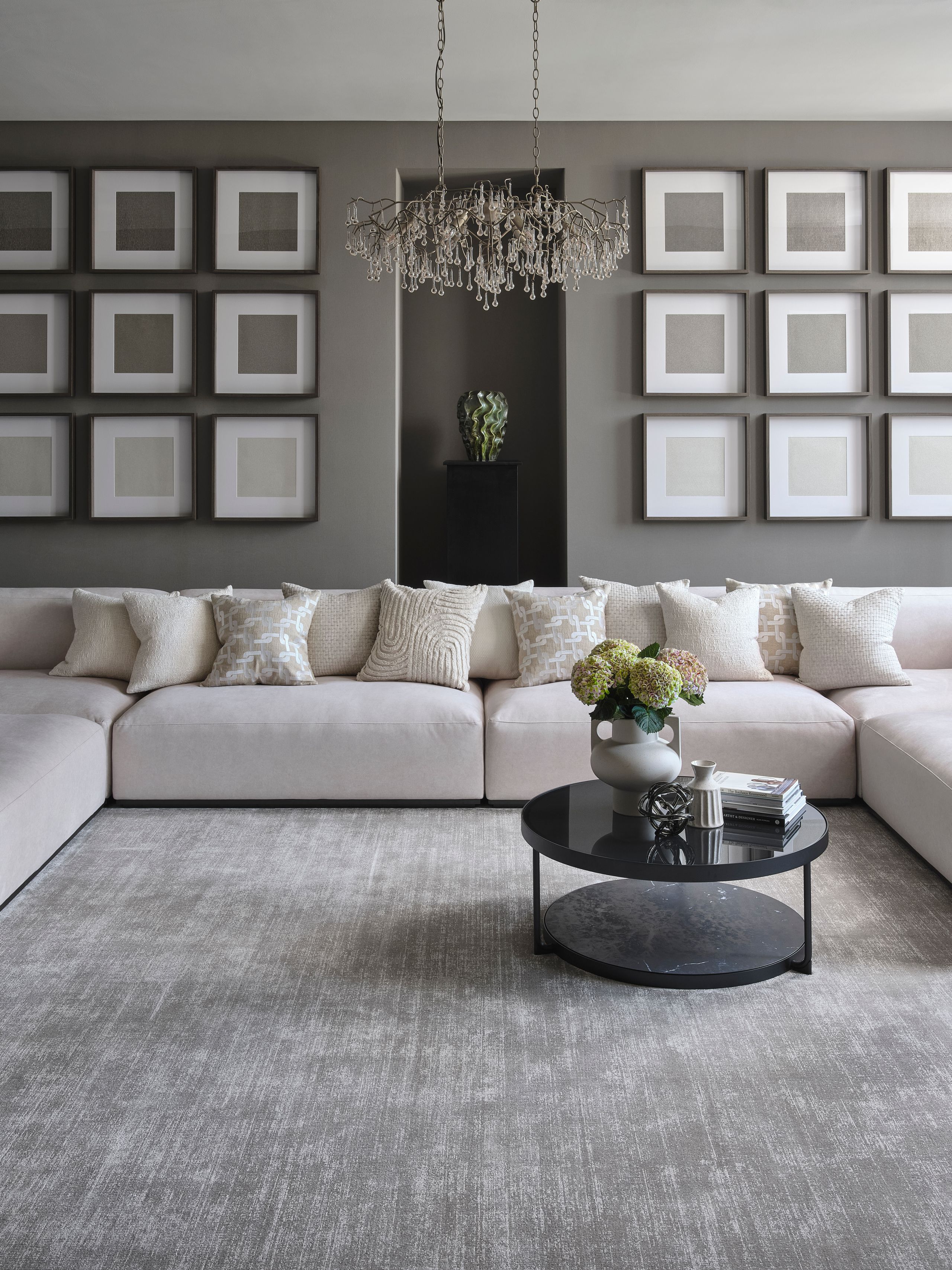 Image may contain: Home Decor, Coffee Table, Furniture, Table, Architecture, Building, Indoors, Living Room, Room, and Lamp