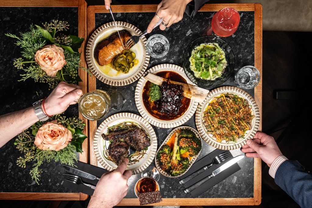 Image may contain Brunch Food Food Presentation Cutlery Fork Baby Person Adult Plate Blade Knife and Weapon