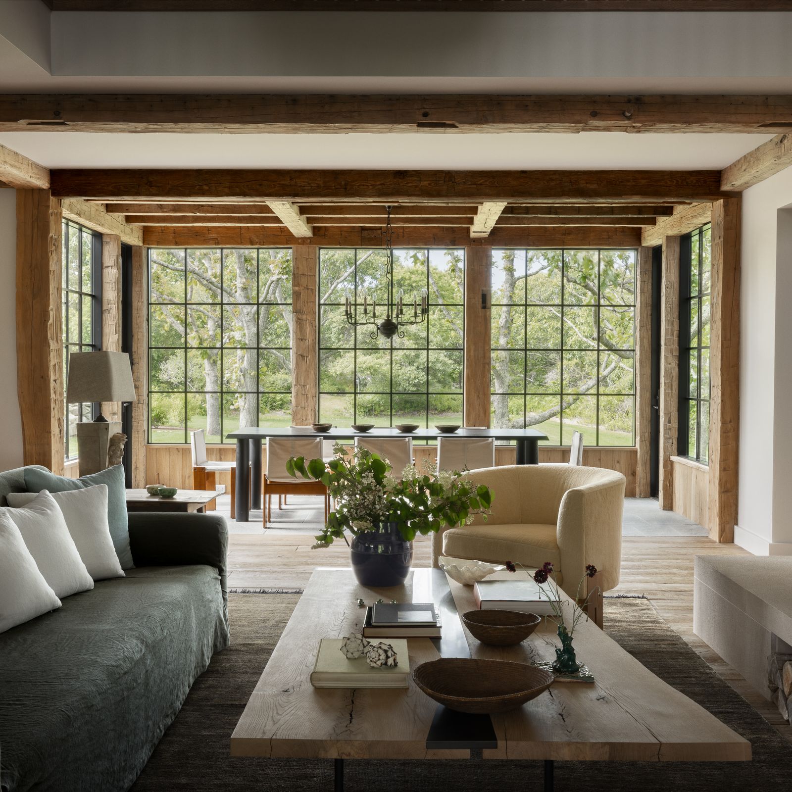 Comedian Seth Meyers' charming barn on Martha's Vineyard by American design firm Ashe Leandro