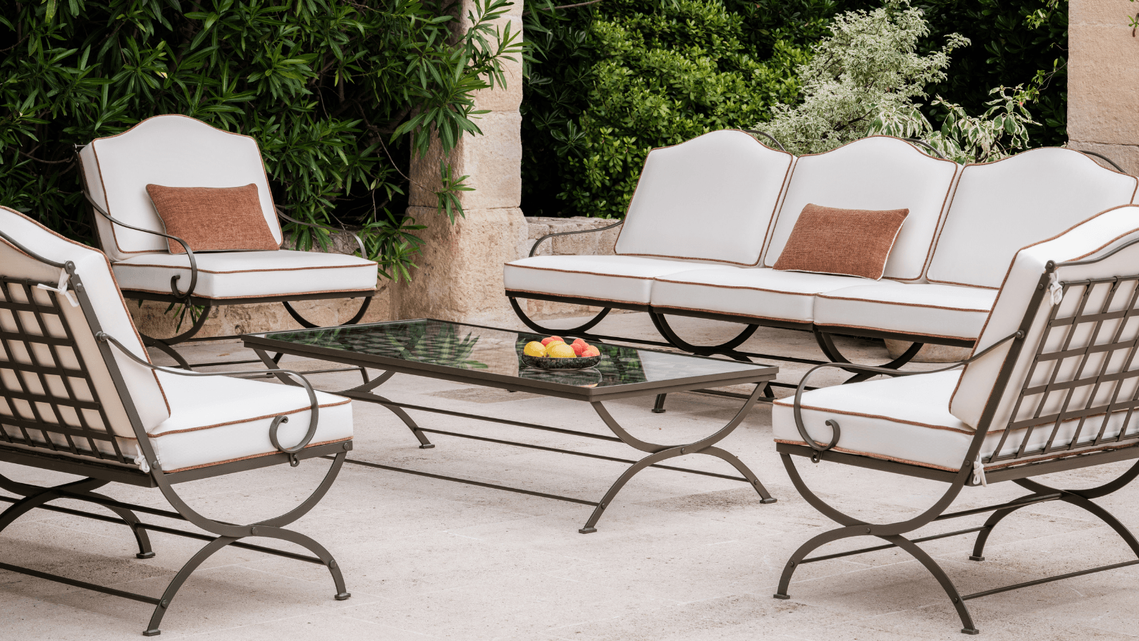 Image may contain: Furniture, Table, Coffee Table, Couch, Chair, Home Decor, Architecture, Building, House, and Housing