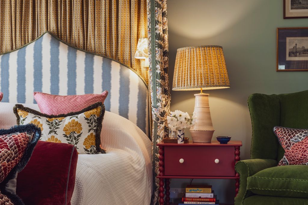 Image may contain Cushion Home Decor Lamp Pillow Table Lamp Couch Furniture Art and Painting