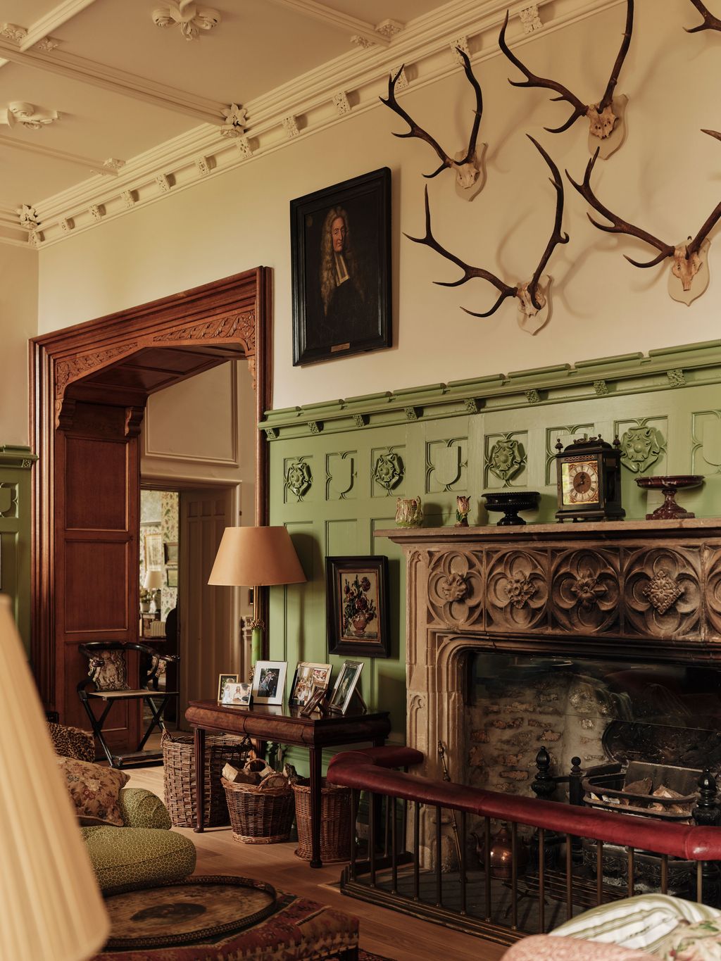 Image may contain Art Painting Chair Furniture Fireplace Indoors Architecture Building Living Room and Room