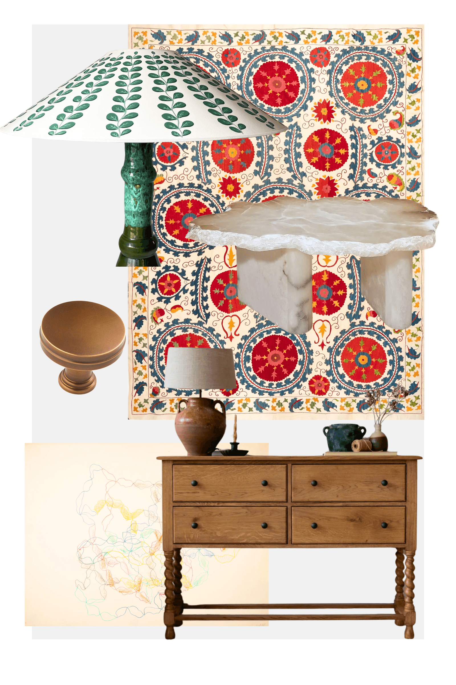 Image may contain Lamp Indoors Interior Design Table Lamp Furniture Sideboard Table and Drawer