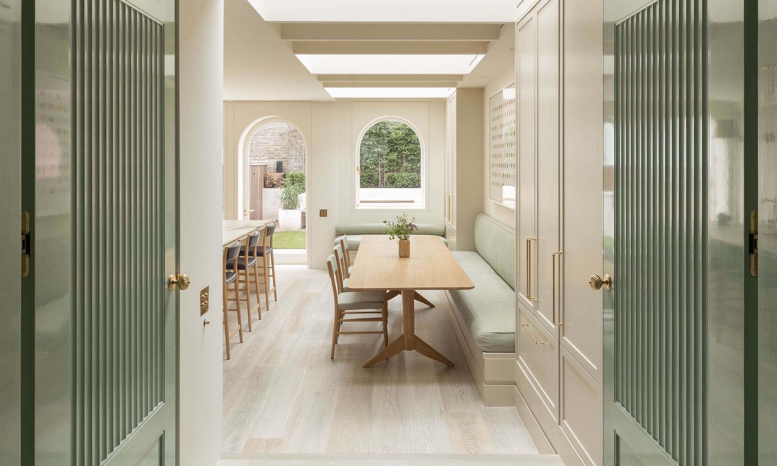 Image may contain: Indoors, Interior Design, Architecture, Building, Dining Room, Dining Table, Furniture, Room, and Table