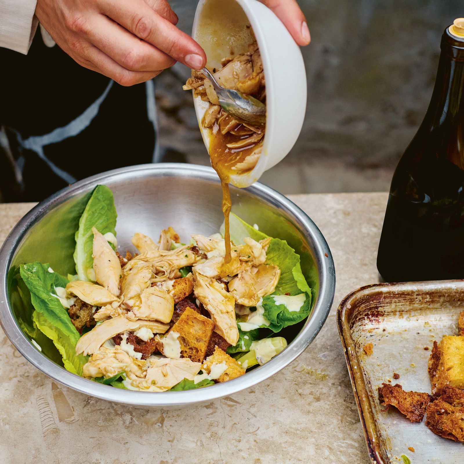 Thomas Straker's ultimate roast chicken caesar salad