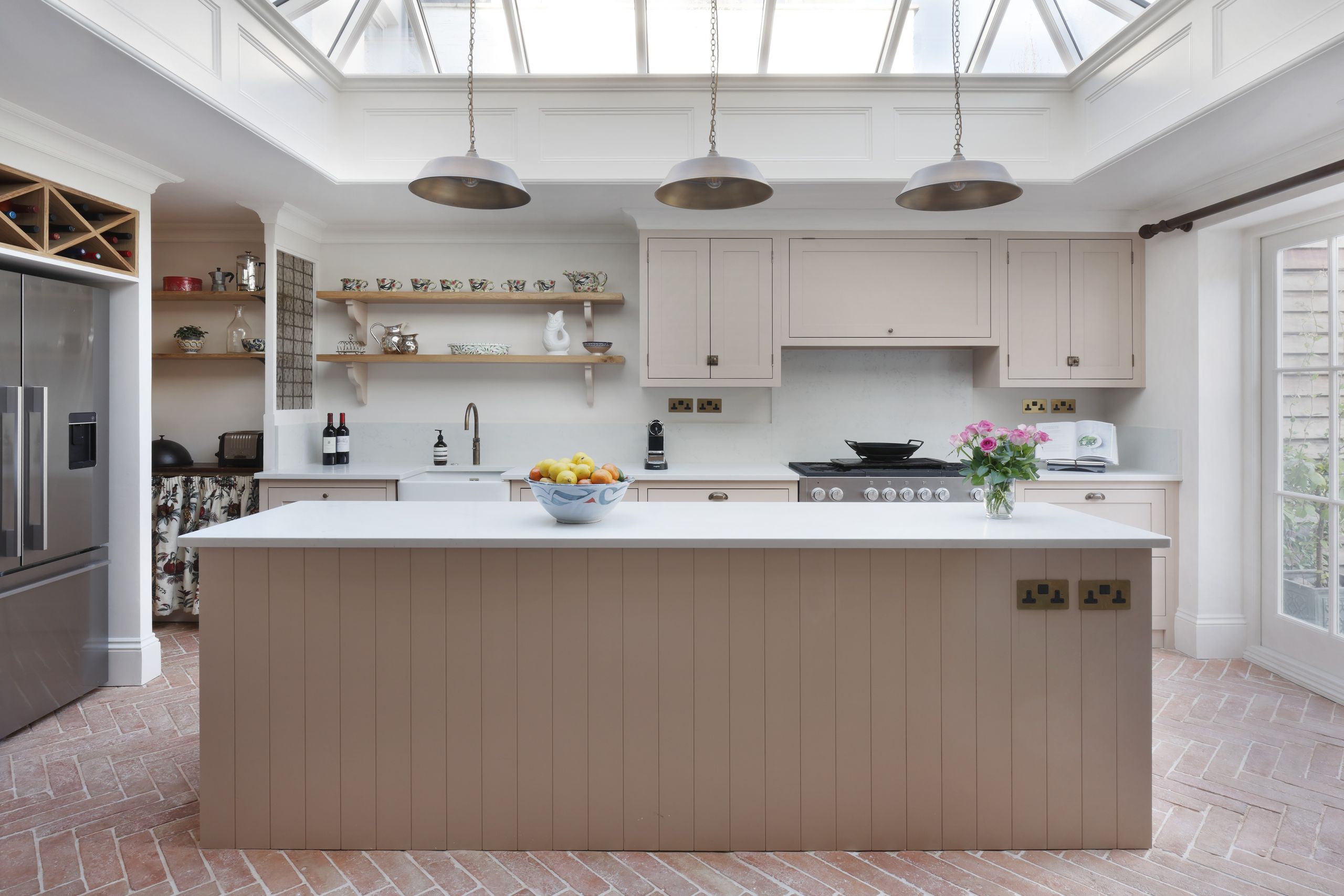 Image may contain: Indoors, Kitchen, Interior Design, Kitchen Island, and Window