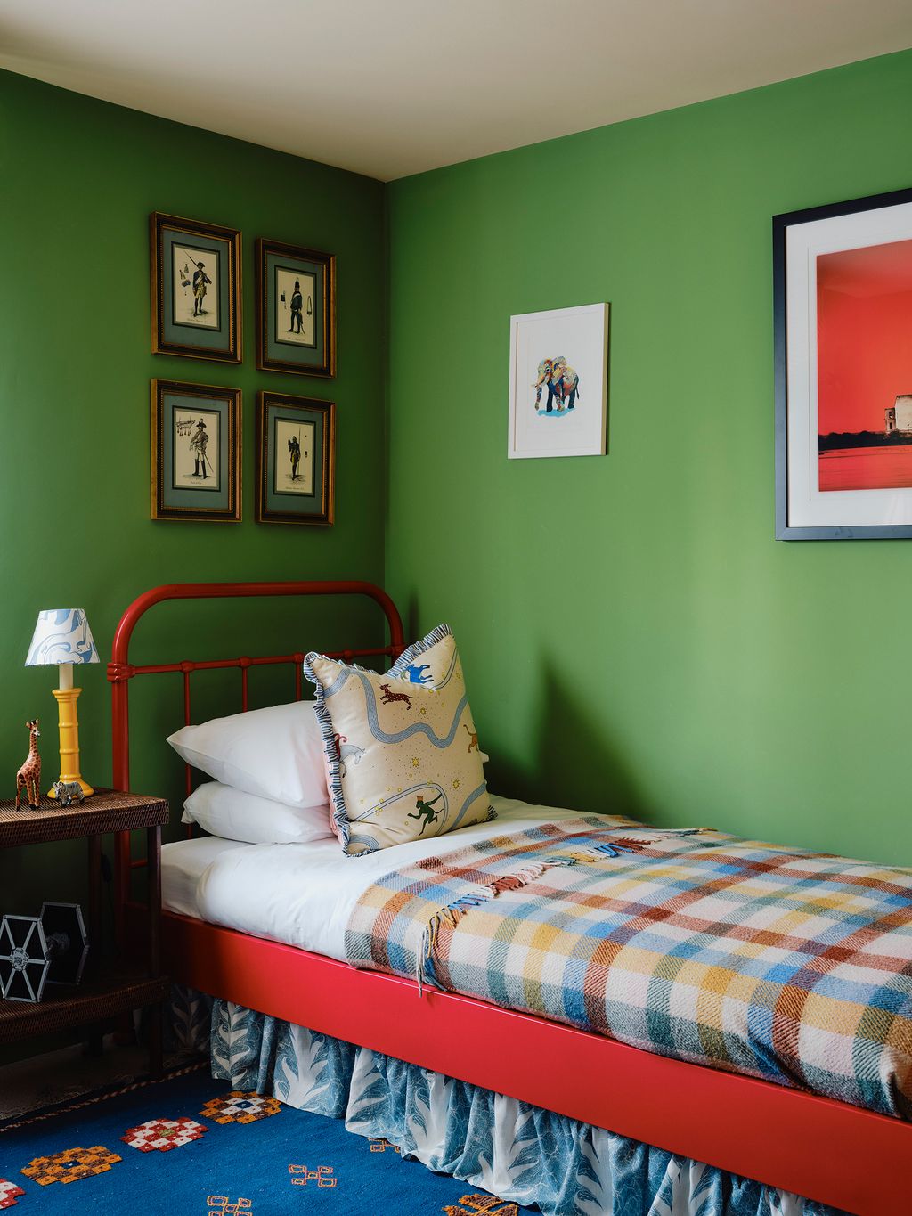 Image may contain Corner Lamp Home Decor Cushion Bed Furniture Art Painting Rug Indoors and Interior Design