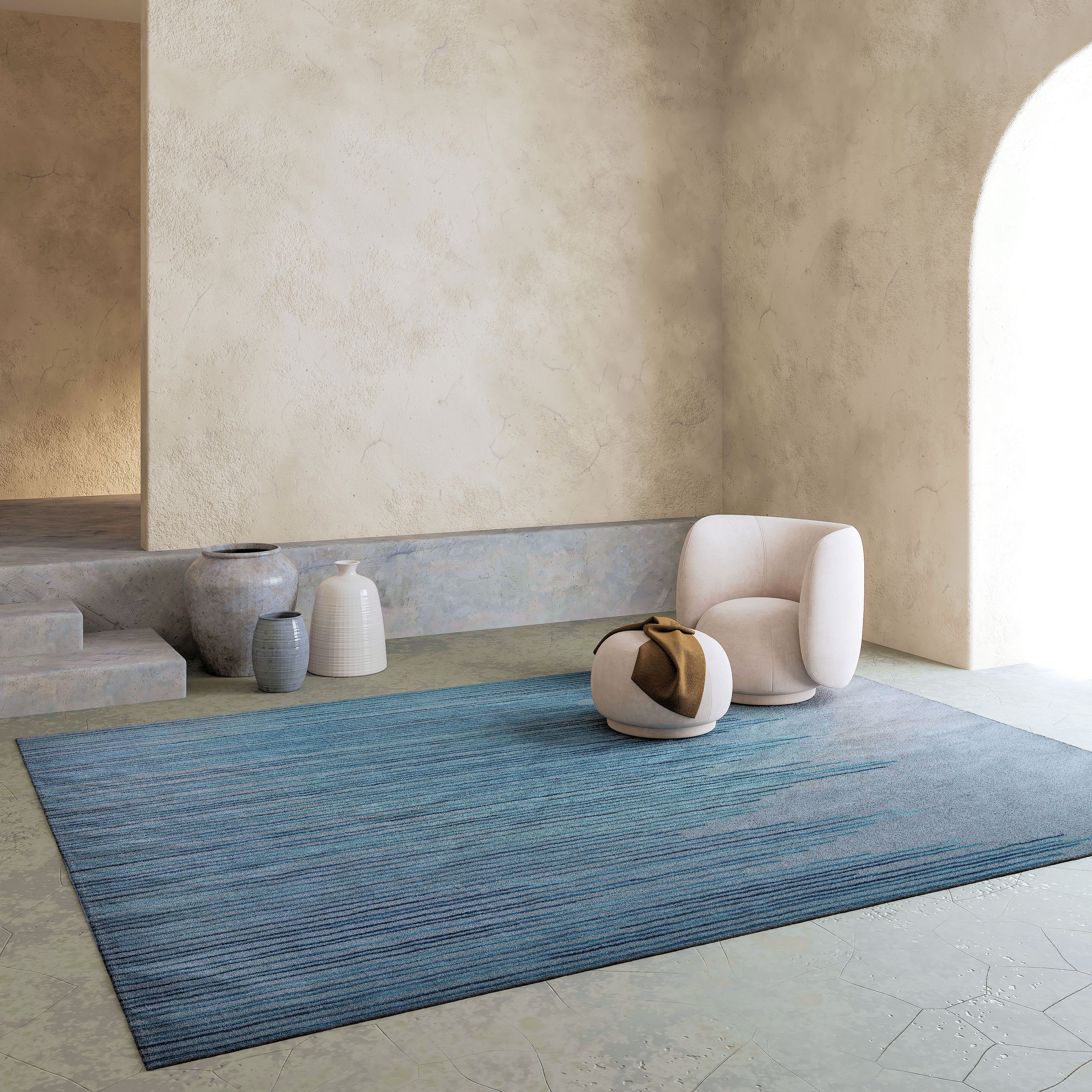 Image may contain: Home Decor, Rug, Furniture, Table, and Chair