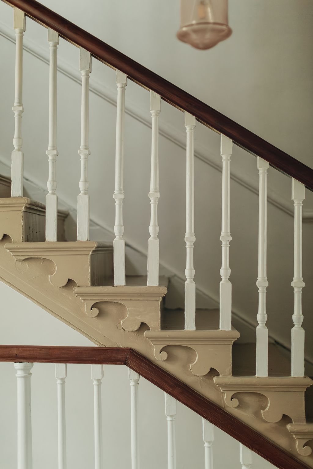 Image may contain Architecture Building House Housing Staircase Handrail and Railing