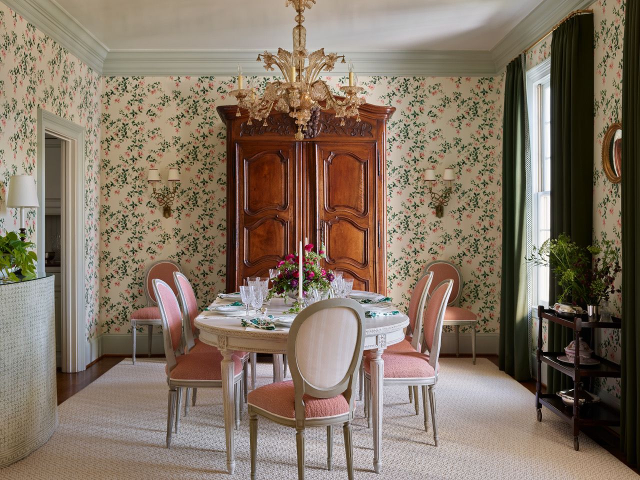 Image may contain: Architecture, Building, Dining Room, Dining Table, Furniture, Indoors, Room, Table, and Home Decor