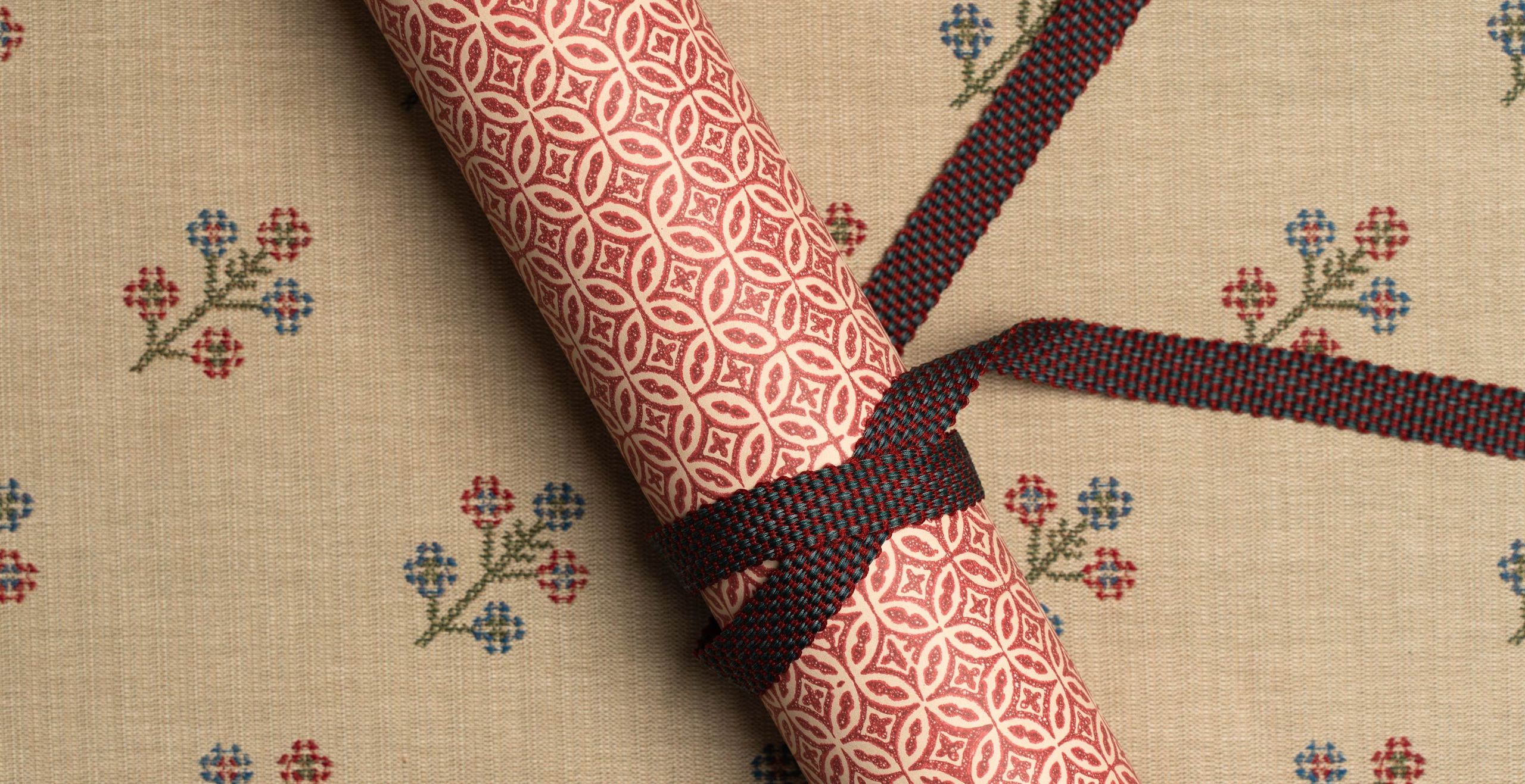 Image may contain: Home Decor, Pattern, Linen, Embroidery, and Stitch