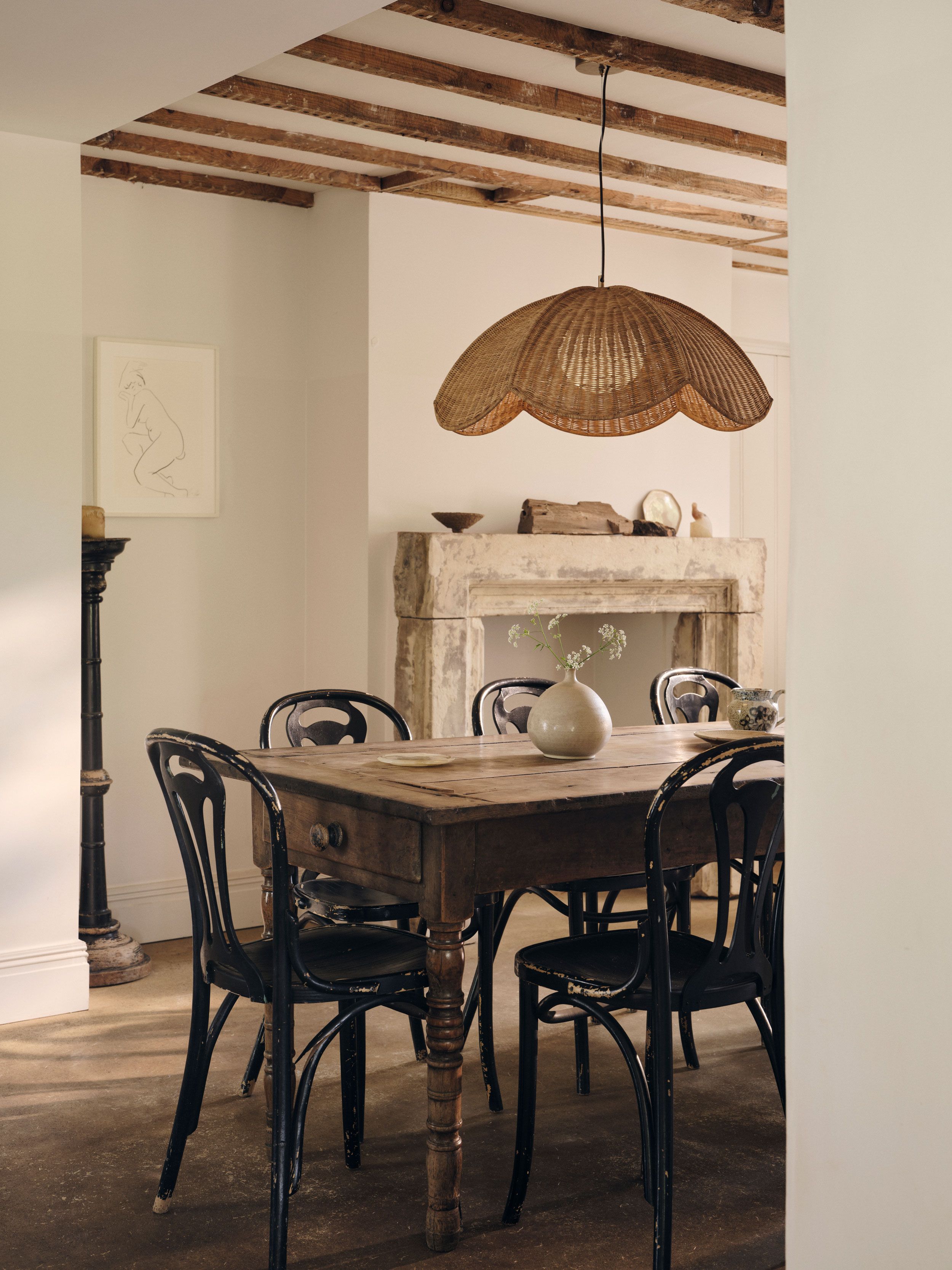 Image may contain: Architecture, Building, Dining Room, Dining Table, Furniture, Indoors, Room, Table, and Interior Design