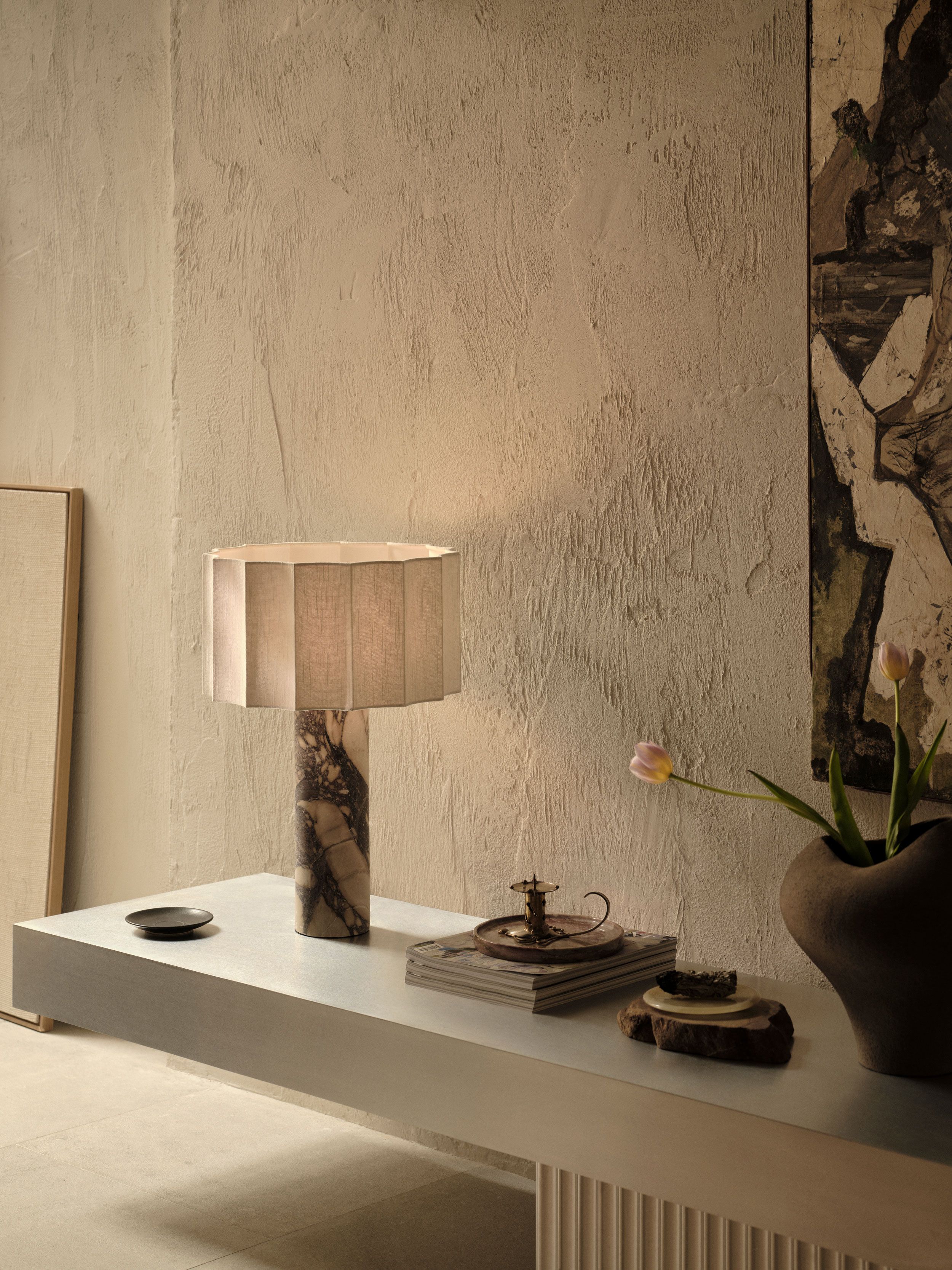 Image may contain: Lamp, Table Lamp, and Plant