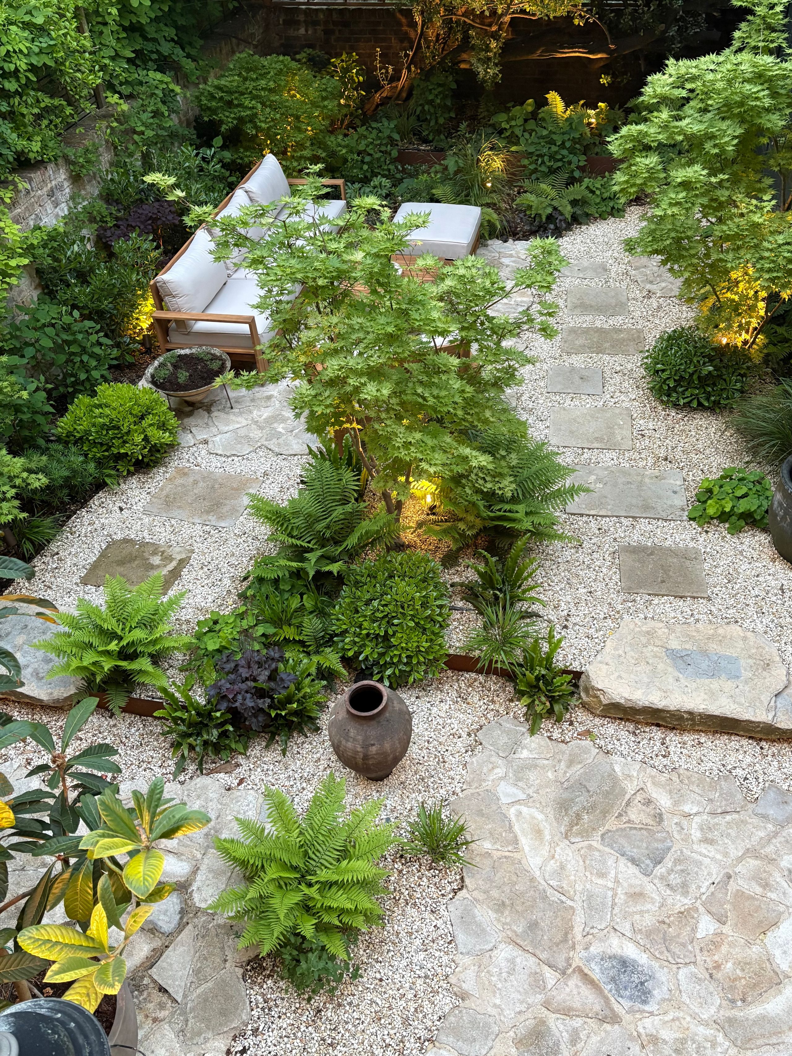 Image may contain: Backyard, Nature, Outdoors, Yard, Garden, Plant, Vegetation, Path, Road, Tree, Architecture, and Building