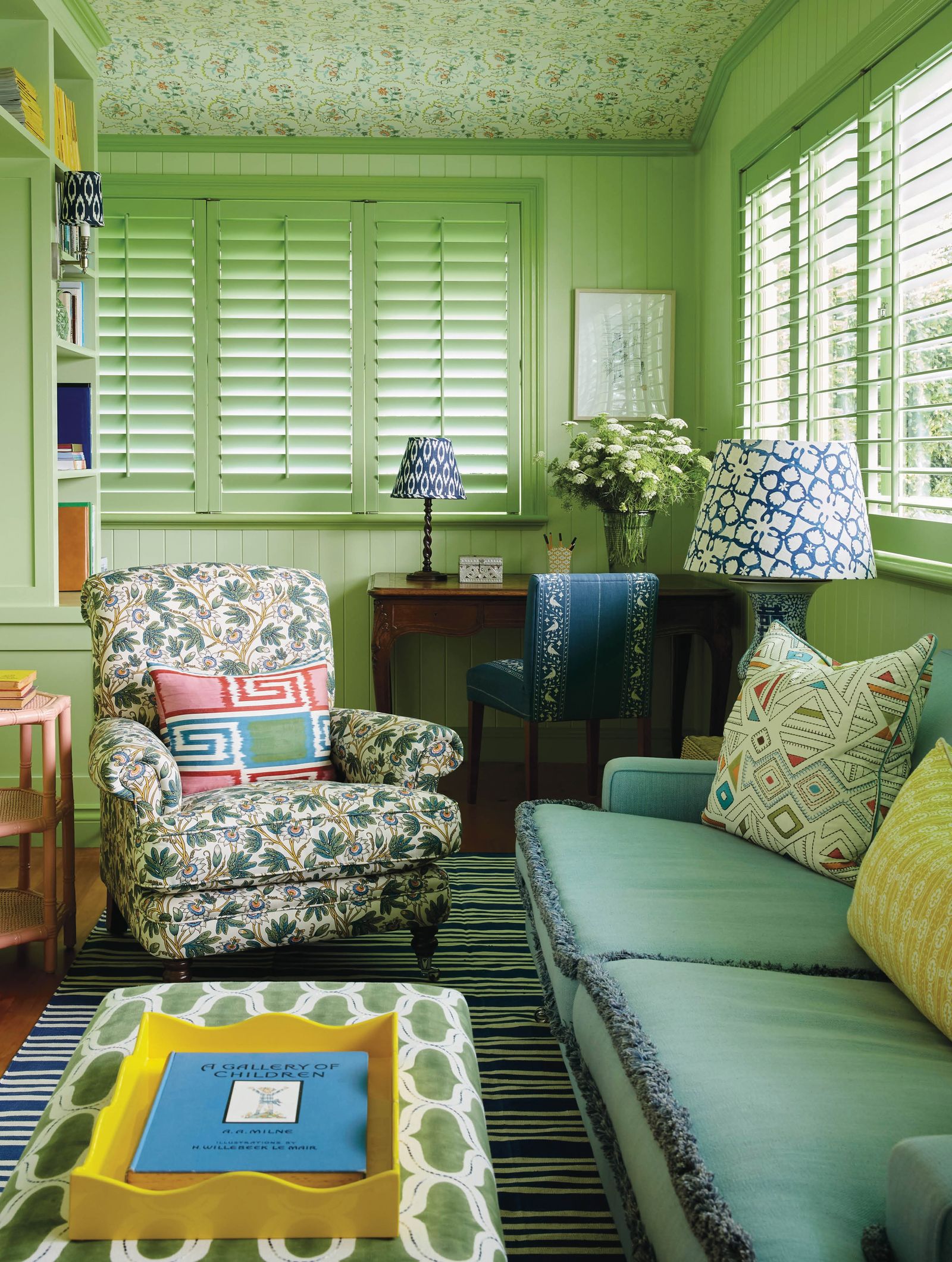 Image may contain Lamp Home Decor Cushion Chair Furniture Desk Table Couch Architecture Building and Indoors