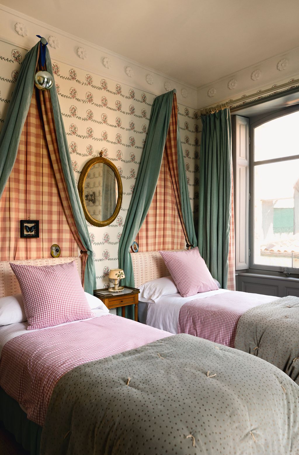 Image may contain Lamp Home Decor Bed Furniture Bedroom Indoors Room Cushion Dorm Room Art and Painting