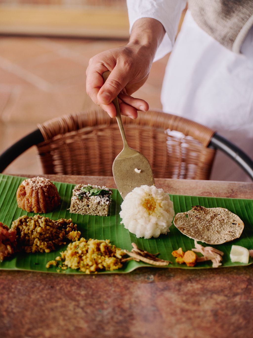 Image may contain Food Food Presentation Baby Person Cutlery Spoon Chair Furniture Plate and Bread