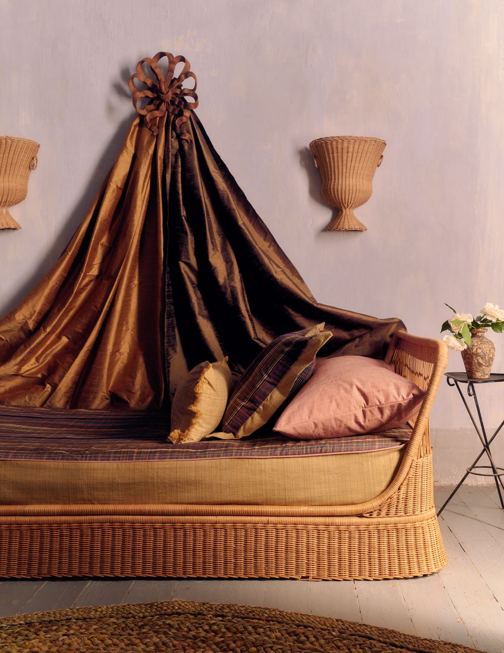 Image may contain Home Decor Cushion Furniture Desk Table Rug and Bed