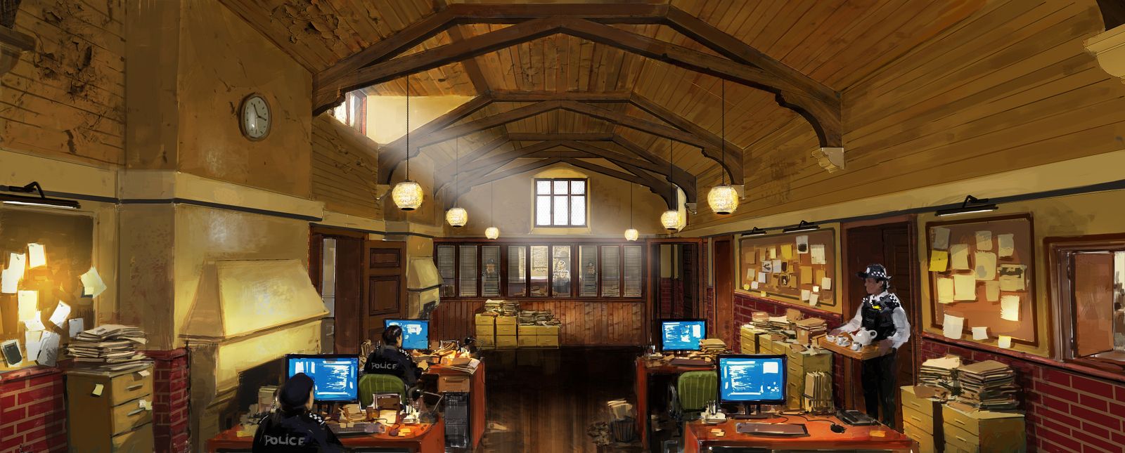 Image may contain Person Architecture Building House Housing Indoors Loft Room Lamp Helmet and Computer Hardware