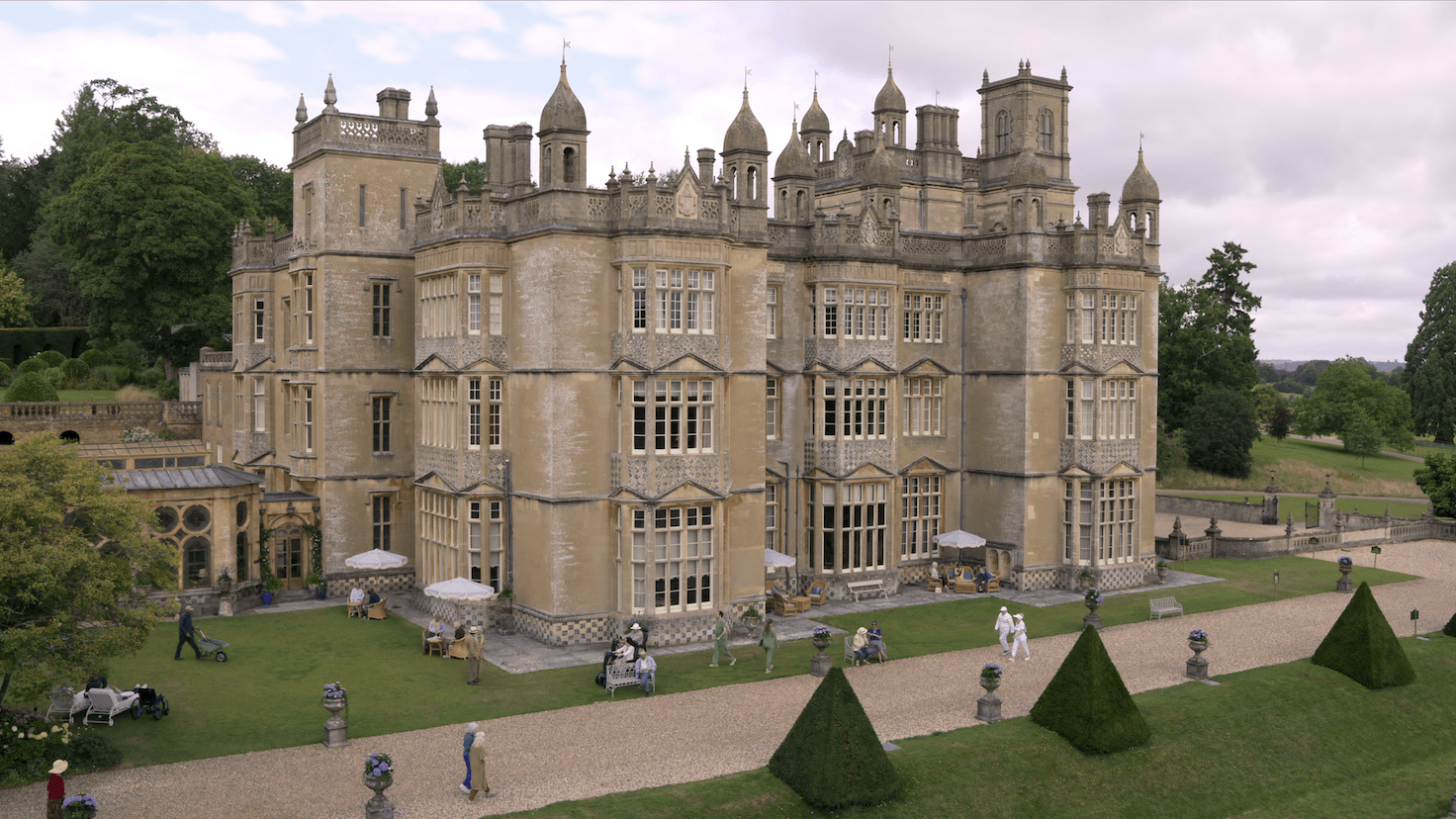 Image may contain Architecture Building Housing House Manor and Person