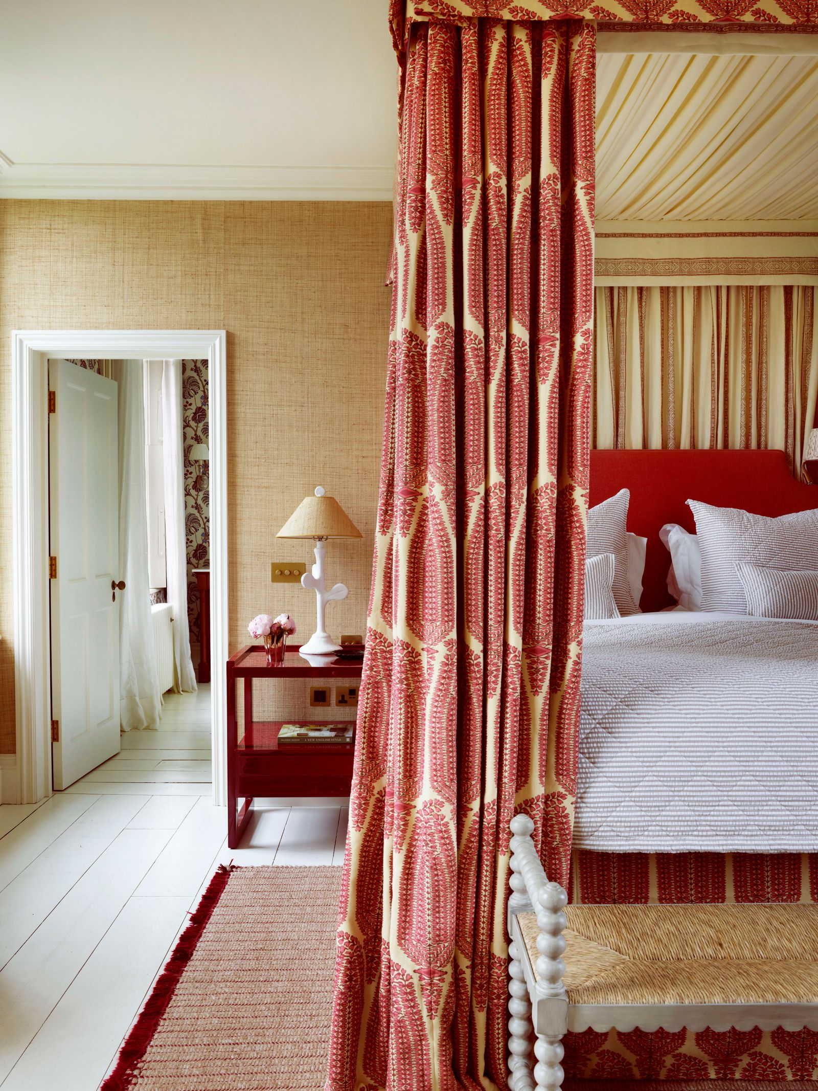 Image may contain Lamp Furniture Indoors Bed Bedroom Room Home Decor and Rug