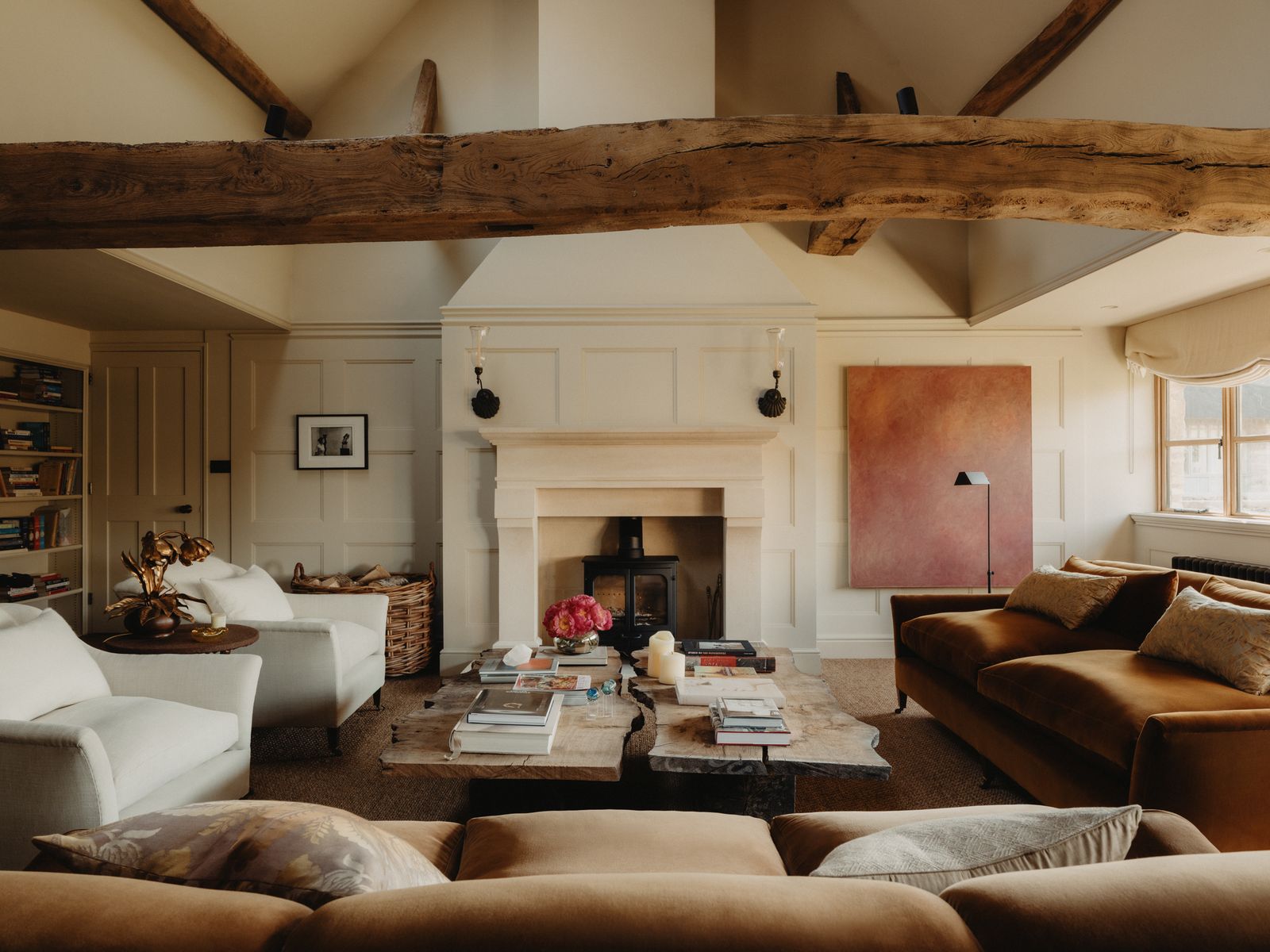 In the sitting room a Charnwood wood burner draws focus in the redesigned fireplace. Laura and Gracy found the...