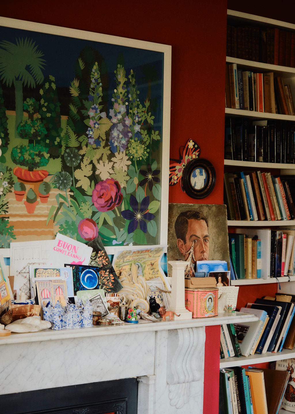 The mantelpiece in the red study is as Matthew says ‘probably the one with the most things connected with me  things to...