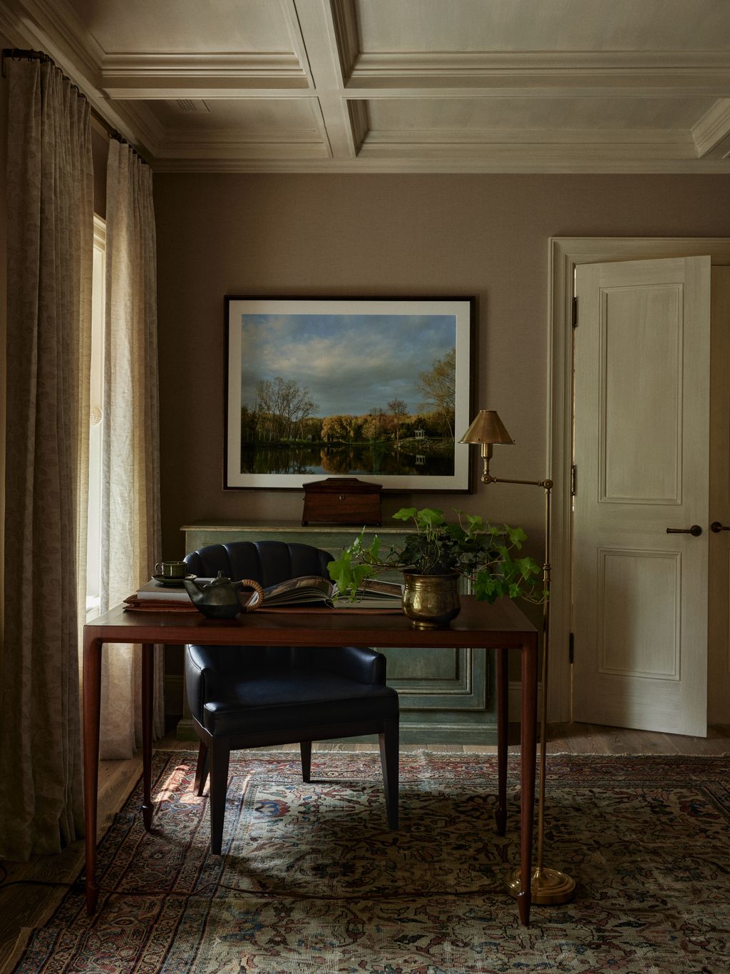 A bespoke office setdesk and chair by Whittington  Company bring a sense of refined calm industriousness that is also...