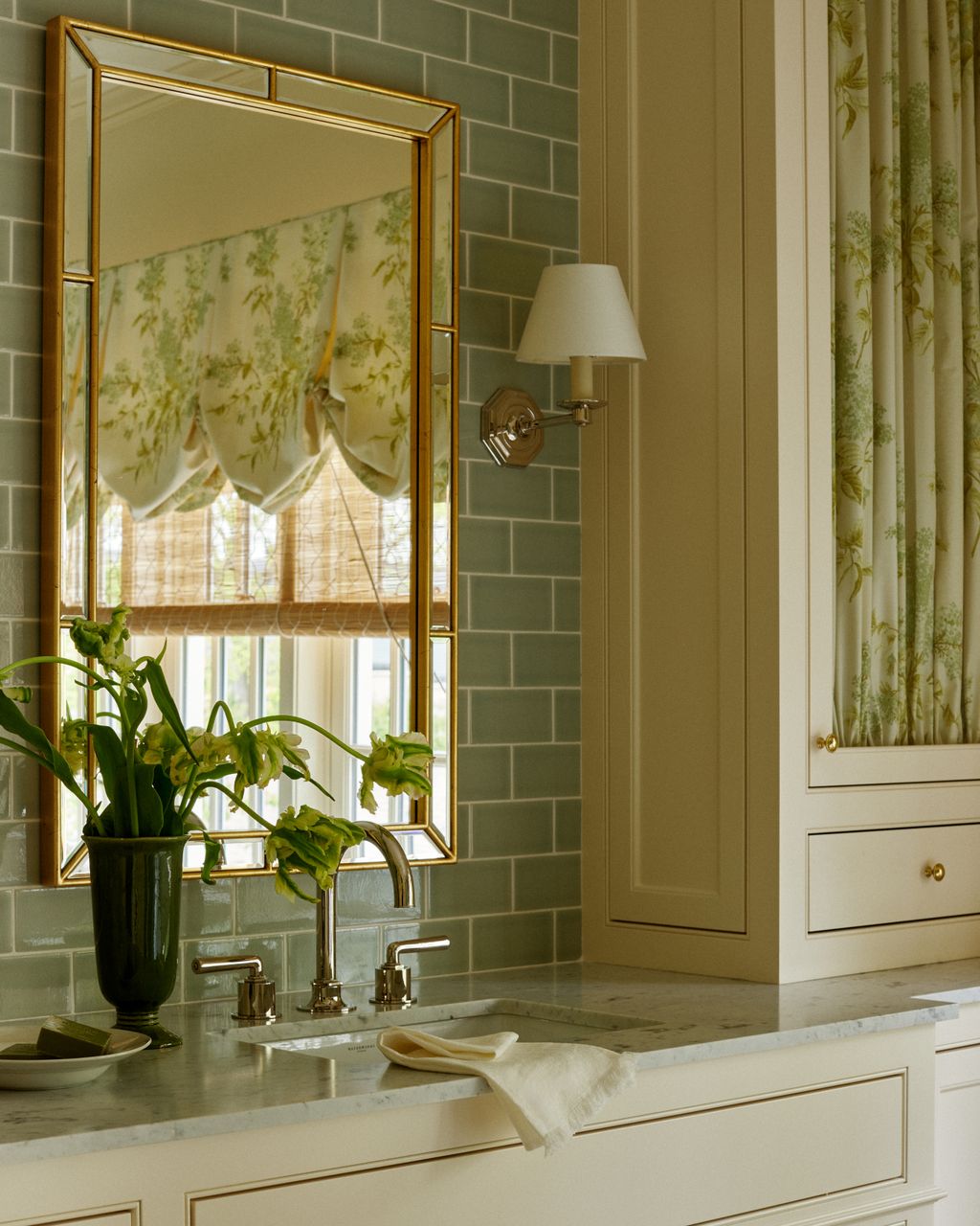 The mirror was sourced from Mirror Home.