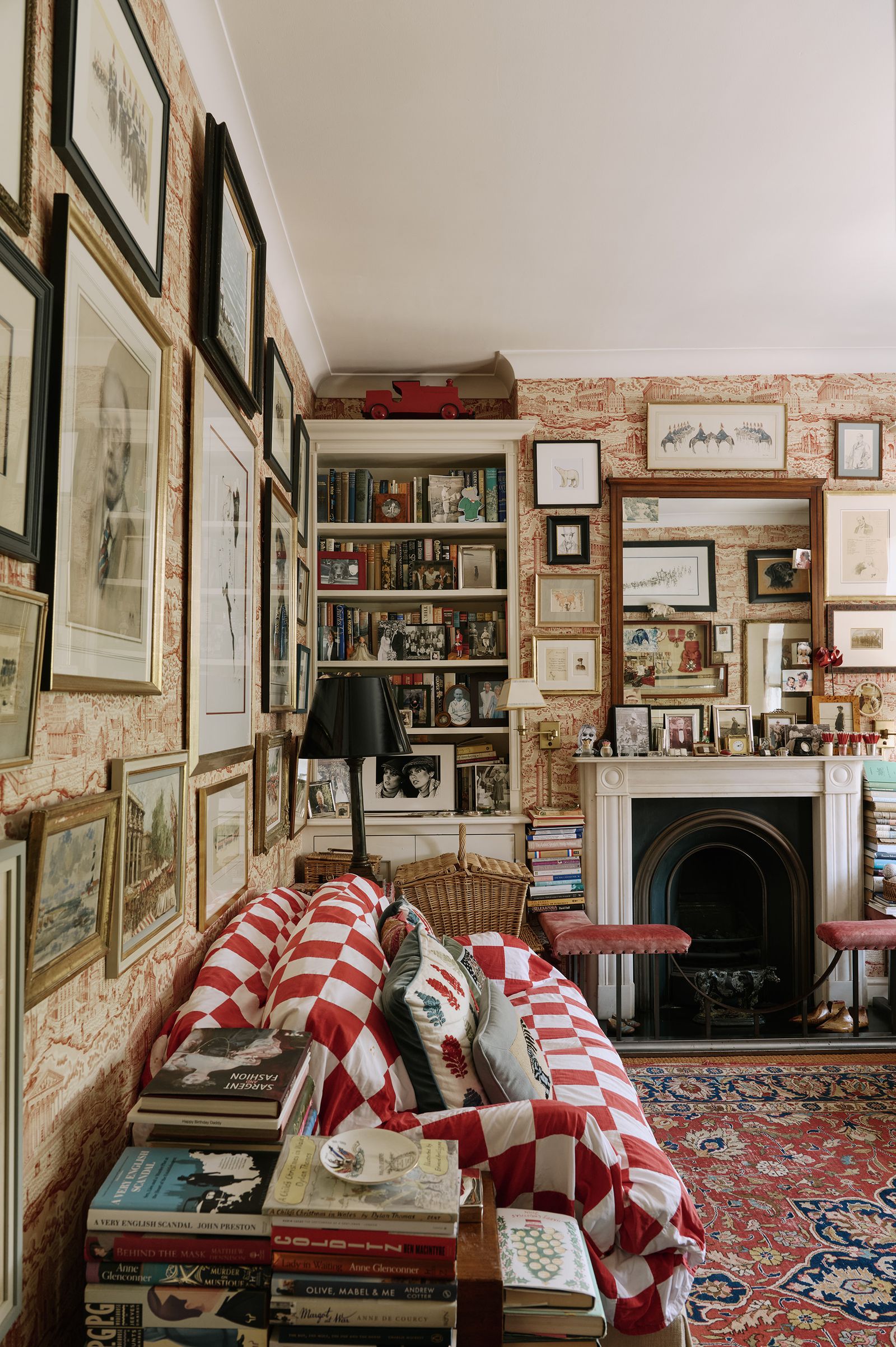 The sitting room of Cindy Leveson's flat in London.