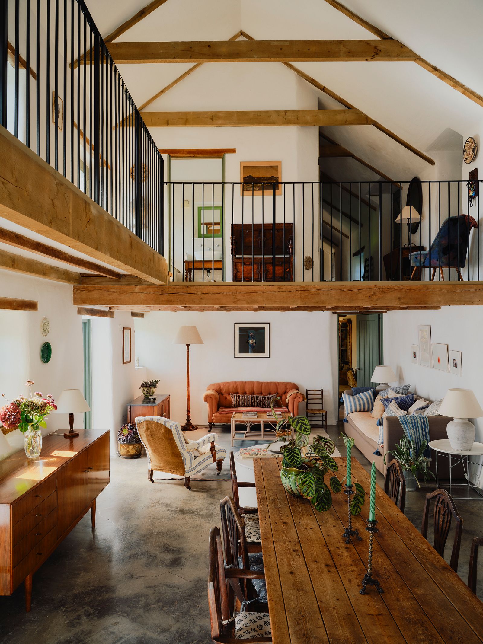 The main dining area on the ground floor. The kitchen table is from Focus on the Past in Bristol. In the living room the...