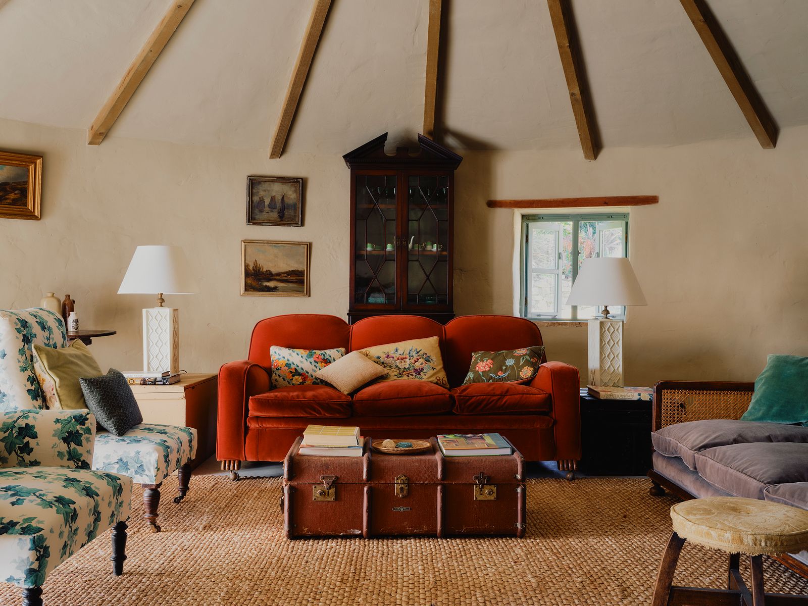 In the roundhouse the paint on the walls is Lute by Little Greene and the window frames are painted in Green Smoke from...