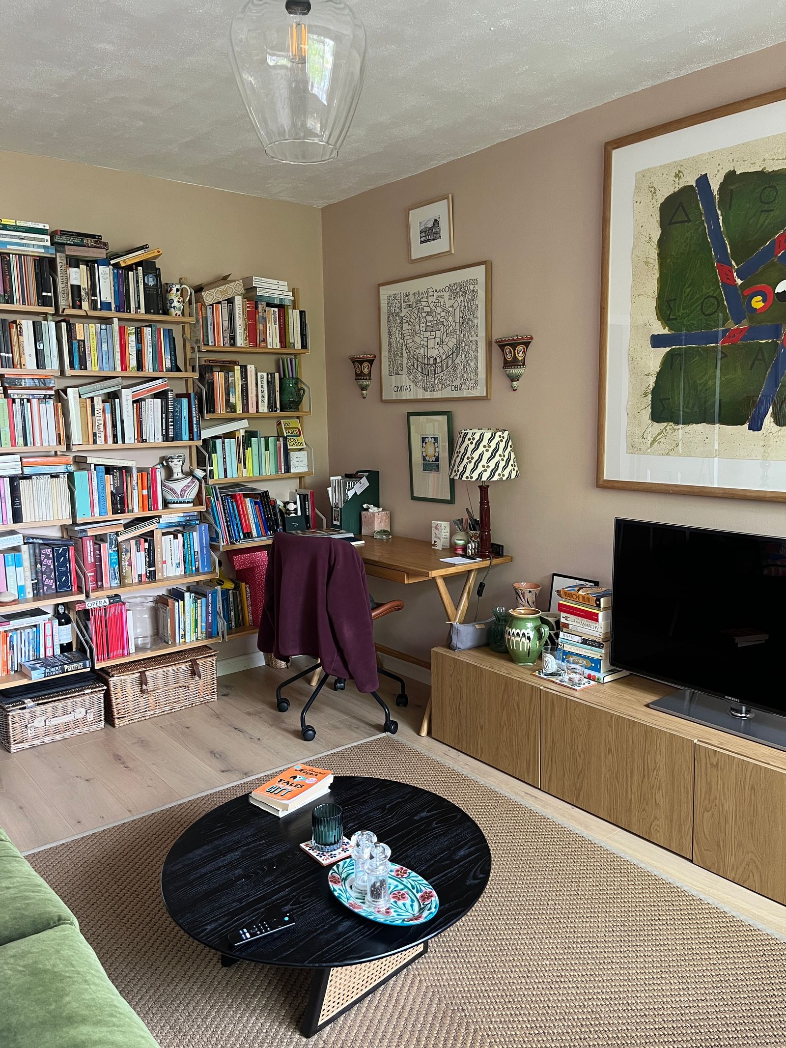 In real life this room is painted in Farrow amp Ball's ‘Setting Plaster