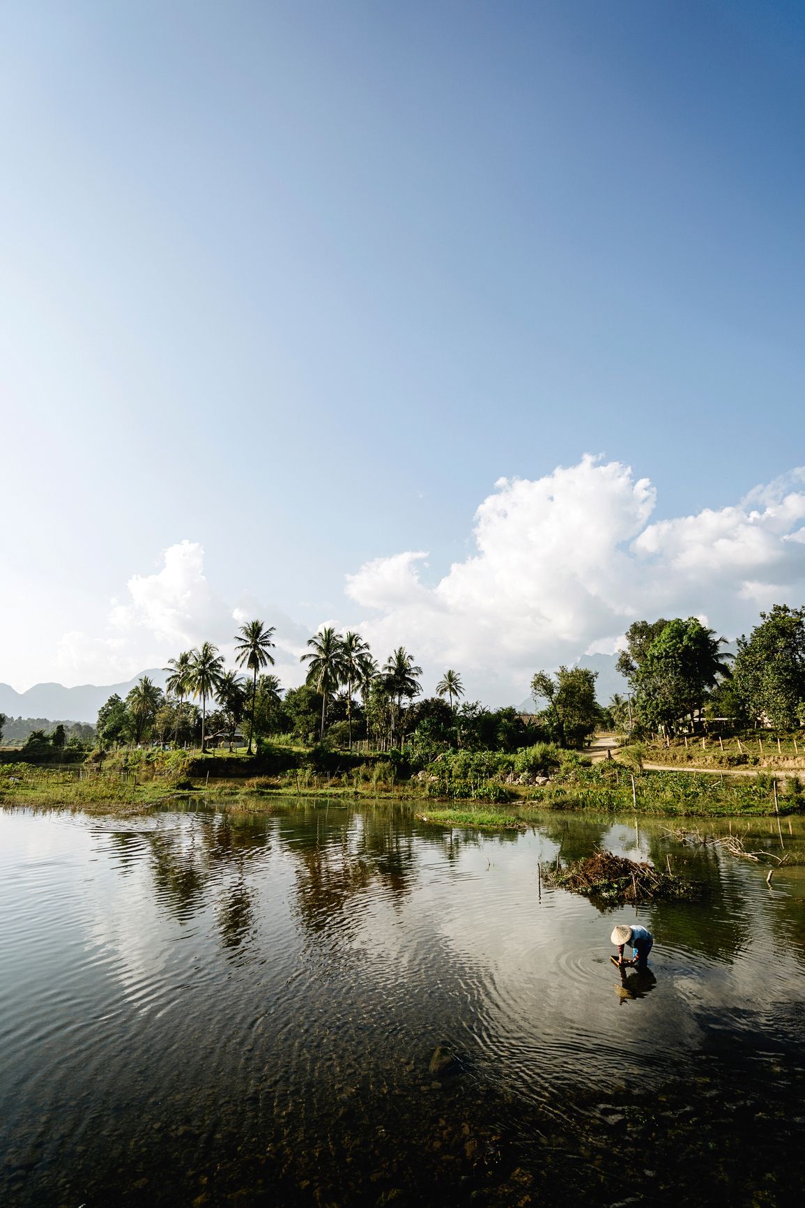 The Mekong provides a valuable resource for locals.